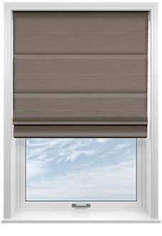 Faye, Dusky Brown - Motorised Roman Blind